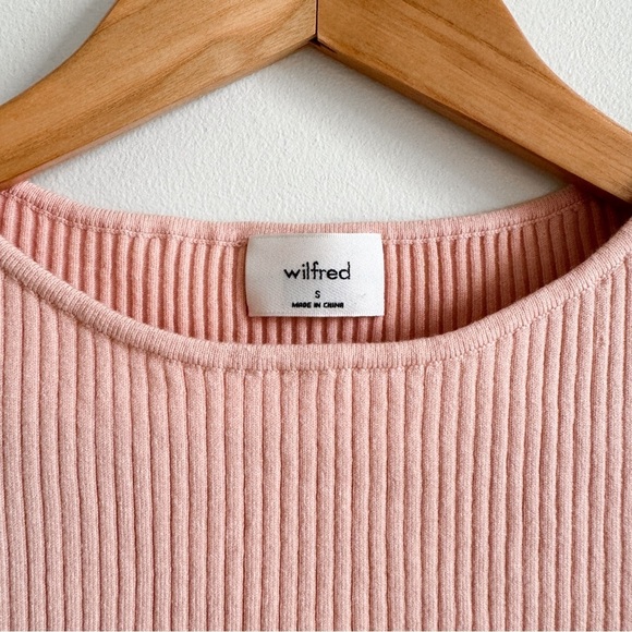 WILFRED • Cutout Knit Mini Dress in Coral Blush - Picture 4 of 12